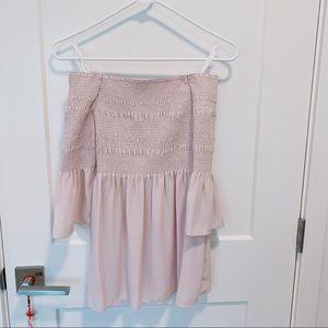 Aritzia Babaton Pink Off-shoulder Blouse